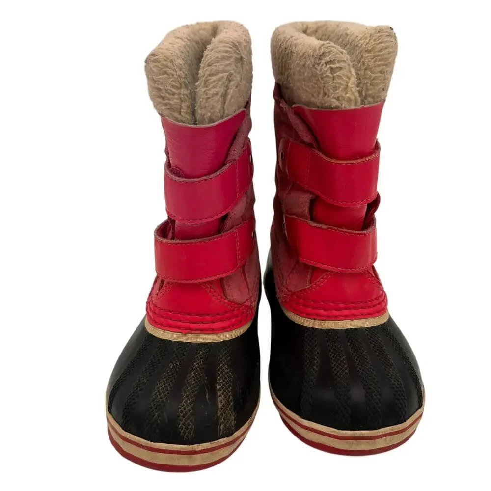 Sorel Girls 1964 Pac Strap Leather Waterproof Snow Boots Size 10